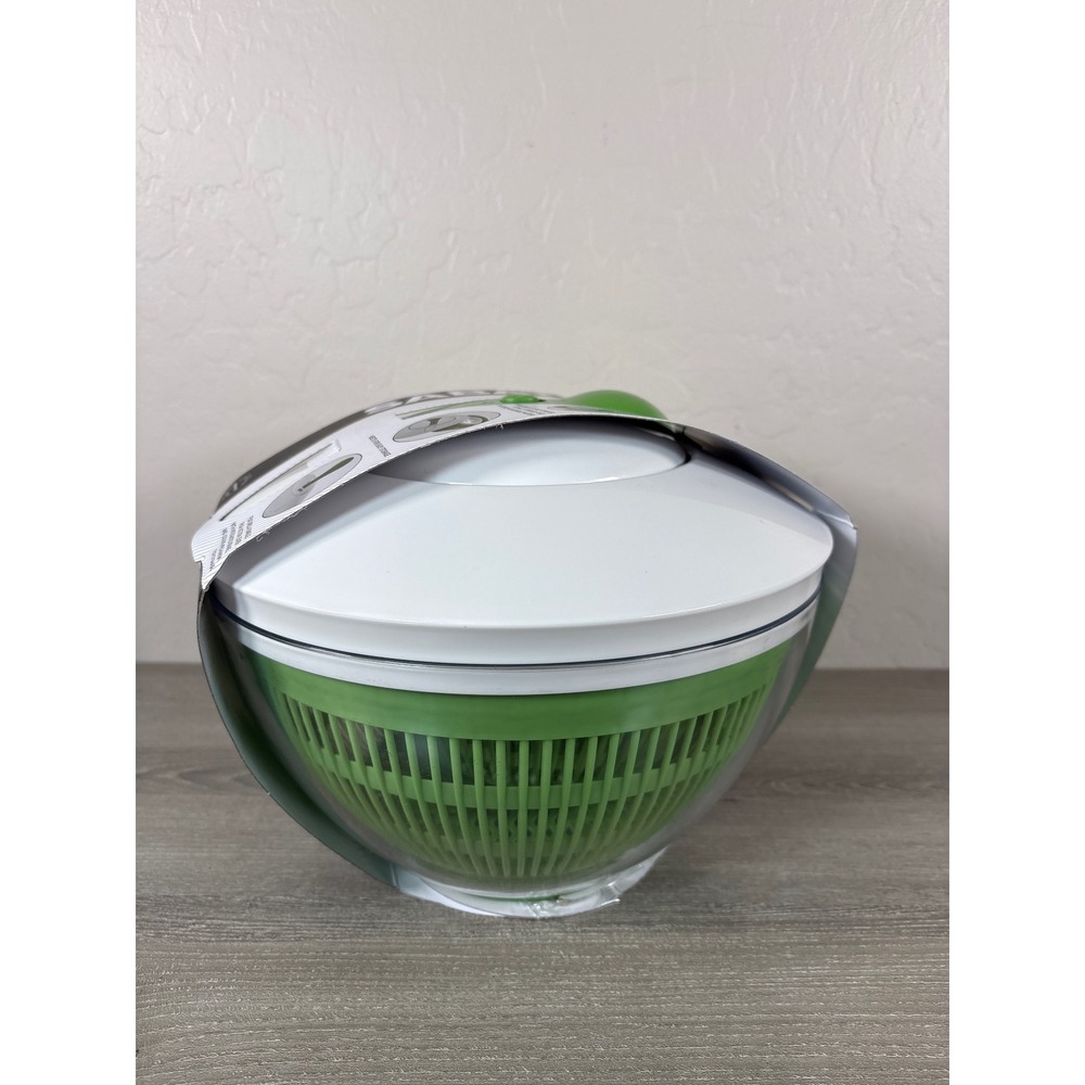 Sabatier 2-in-1 Salad Spinner Large Small Berry Spinner Set Green White 1040029
